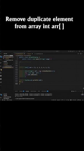 Remove Duplicates from Array in Java 🔥 #corejava #education #dsa #java #javaprogramming