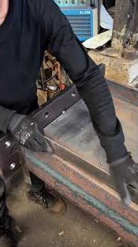 Endplate to I-Beam welding process #welding #engineering #welder