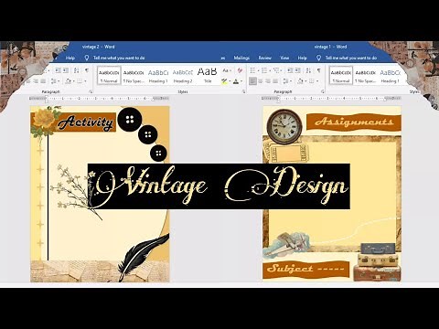 🕰️VINTAGE Design ideas using Microsoft Word for Projects | Ms Word Design | Charlz Arts