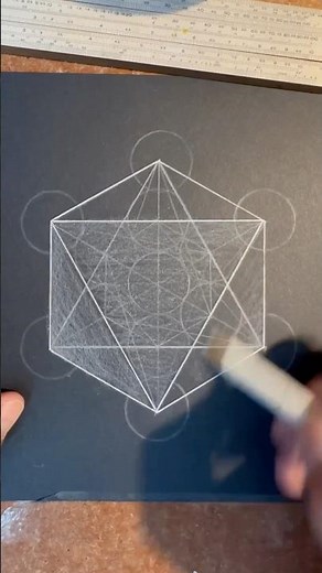The Octahedron Platonic Solid from Metatron’s Cube. #natureofflowers #howtodraw #octahedron