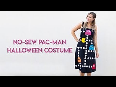 DIY No-Sew Halloween Costume! Pac-Man Dress Inspired by the Arcade Game