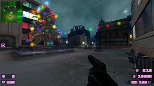 cs起源圣诞夜独自漫游在无人的街道--de_merry_christmas