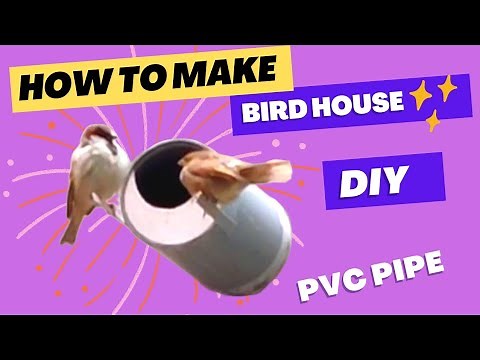 Bird House - How To Build A DIY Birdhouse Using PVC Pipe| save sparrow birds