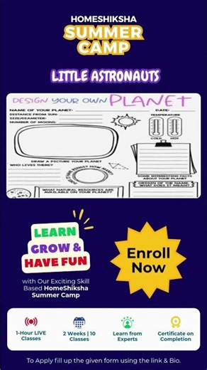 Little Astronauts Summer Camp for Kids | Online Space Camp | Fun Learning Activities for Children