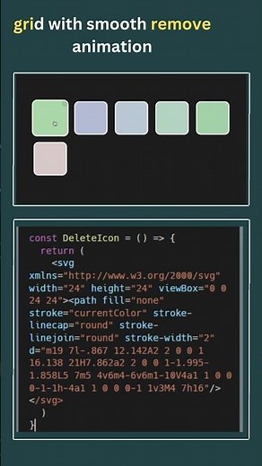 Grid with Smooth Remove Animation | Clean UI Transitions using HTML, CSS & JavaScript