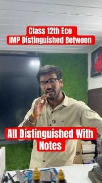 ECO IMP Distinguished Between | Class 12th Commerce Arts | Akash Sir #class12th #boardexam2026