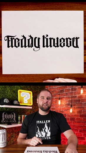 12K views · 186 reactions | [Ep.646] Freddy Krueger / Dream Demon Ambigram Tutorial Tattoo Design By Mr. Upsidedown #halloween #tattoo | Mr. Upsidedown | Facebook