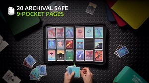 Vault X 9 Pocket Trading Card Zip Binder, 360 Cards, Premium Exo-Tec Album Material, 20 Side-Loading Pages, Folder for Collectible Games, Sports, TCG (Yellow)