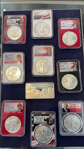 Rare Trump Label Silver Eagles & Mount Trumpmore Bar | Silver Coin Collection