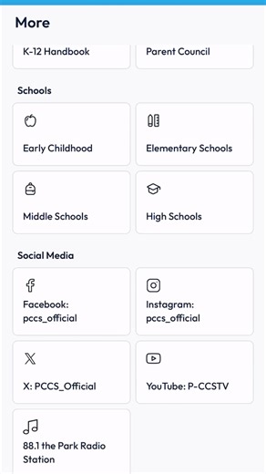 📱 Introducing the new P-CCS Mobile App! Stay connected with district news, important updates, calendars, lunch menus, and more — all in one place. Download it free from the Apple App Store or Google Play by searching “P-CCS.” Once installed, choose your schools to receive personalized notifications. ✔️ Real-time alerts ✔️ Event calendars ✔️ Lunch menus & transportation info ✔️ Quick access to Parent Connection and other key tools Stay informed. Stay connected. Download the P-CCS Mobile App toda