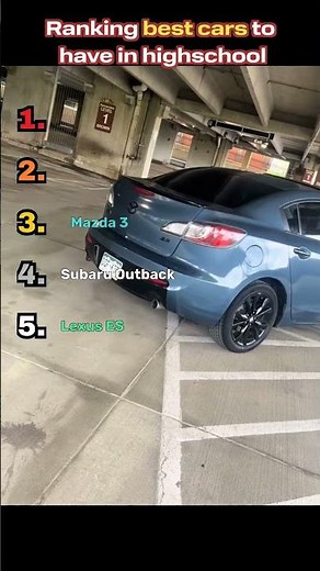 Ranking best cars to have in high school