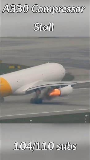 A330 suffers a compressor stall #plen