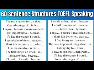 60 English Sentence Patterns for TOEFL Speaking