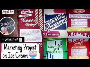 Best Marketing Project for Class XII | Marketing Project on Ice-Cream|BST Project Class XII with PDF
