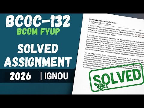 BCOC-132 solved assignment 2026 | BCOC-132 assignment 2026