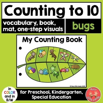 Counting to 10 Following Directions Bugs Insects Preschool Special Education