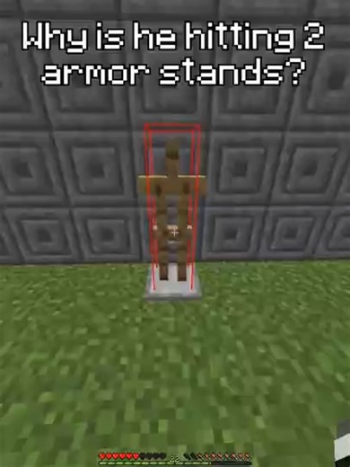 "Why is he hitting 2 armor stands" | armor