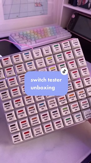 got these switch testers from #kbdfans ✨ #mechanicalkeyboard #switchtester #asmrunboxing