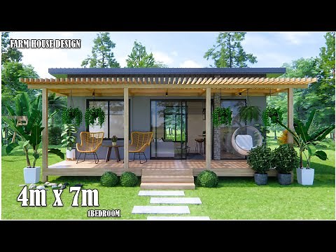 Farm House Design | 4m x 7m with 1Bedroom