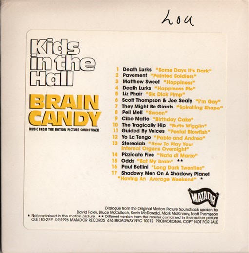 Various - Kids In The Hall - Brain Candy (Music From The Motion Picture Soundtrack)