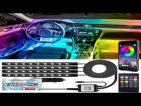 Car Interior Lights 12V LED Strip Lights with Cigarette Lighter Adapter Ambient