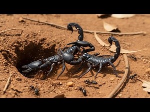 Giant Black Scorpion Fight Battle for the Burrow