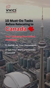 🇨🇦Ready to make the move to Canada? Our ultimate Pre-Arrival Checklist has got you covered! From getting your work credentials assessed to connecting with other newcomers, we’ve listed 10 essential tasks to help make your relocation a success.✈️ 💫Don’t miss out on these must-do steps!! #wwicsgroup #canadapr #canadapermanentresidency #canadaprvisa #expressentry #opportunities #wwics #education #skilledimmigration #visa #canada #applynow #immigration #studyincanada #settleincanada #topuniversit