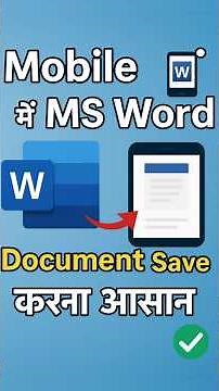 How To Save As A Document in MS Word on Mobile Phone #msword #mobile #study
