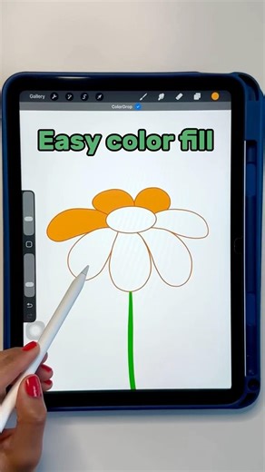 EASY COLOR FILL trick for beginners | procreate tip 01 #shorts #viralshorts #procreate