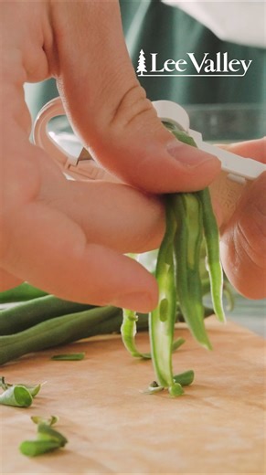 Effortlessly slice your string beans French-style with this easy-to-use tool. | Lee Valley Tools