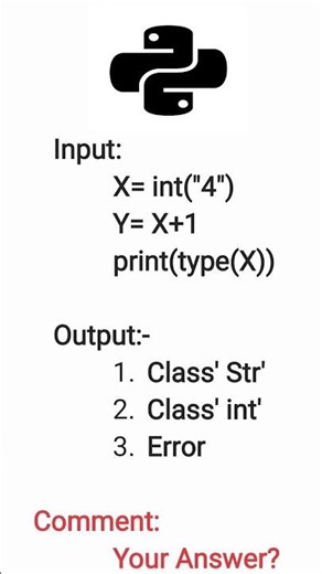 Day4: Python type casting quiz😱#programming #python #pythonforbeginners #shortsfeed #shorts