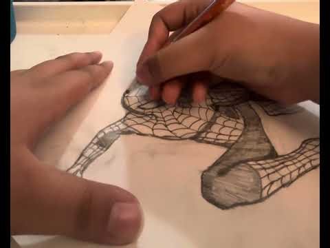Spider-man webbing art