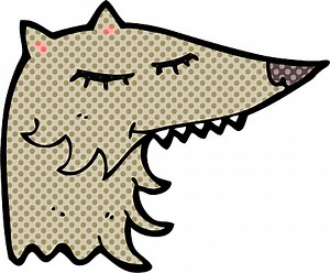 cartoon wolf
