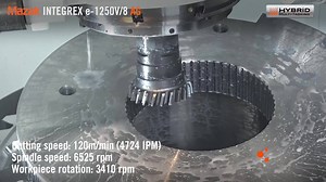 3.7K views · 56 reactions | The INTEGREX e-1250V/8 with the AUTO GEAR (AG) package combines gear processing, full 5-axis machining, heavy-duty turning operations and pallet-changing capabilities to productively process large, highly complex parts, such as jet engine casings and gearboxes. https://bit.ly/2tQnRaI | Mazak North America | Facebook