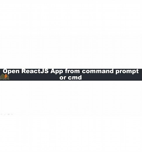 Open ReactJS App from command prompt or cmd || #shorts