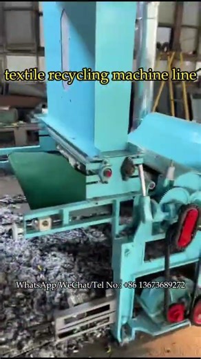 Waste textile recycling machine: Opening & carding process #textile #textilemachinery