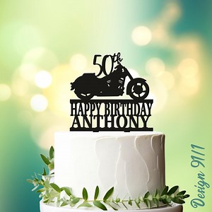 Motorcycle Birthday Cake Topper, Motor Bike Cake Topper, Motorbike Anniversary Cake Topper, Biker Cake Topper, Sports Bike Cake Topper 091 - Etsy
