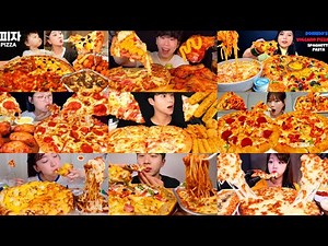 CHEESY PIZZA MUKBANG COMPILATION * MOST DELISH PIZZA EATING SHOW REAL SOUND 💯 SATISFYING