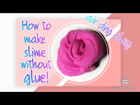 How to make slime with air dry clay! No glue! 😄