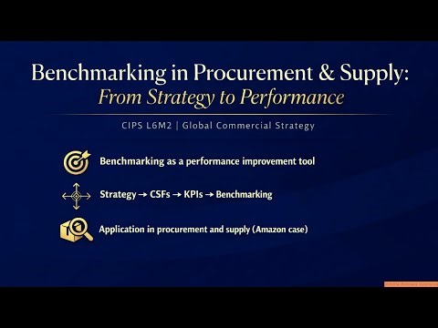 Benchmarking in Procurement & Supply (CIPS L6M2) | Strategy to Performance Explained