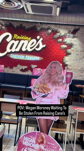 Megan Moroney's Cardboard Cutout at Raising Cane's