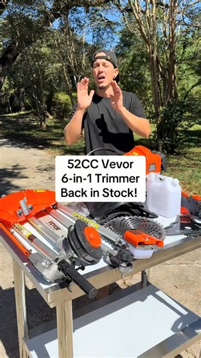 VEVOR 52CC 6-in-1 Multi-Functional Trimming Tools, Gas Hedge Trimmer, Weed Eater, String Trimmer, Brush Cutter, Edger, Pole Saw Chainsaw Pruner with Extension Pole | VEVOR Home Improvement
