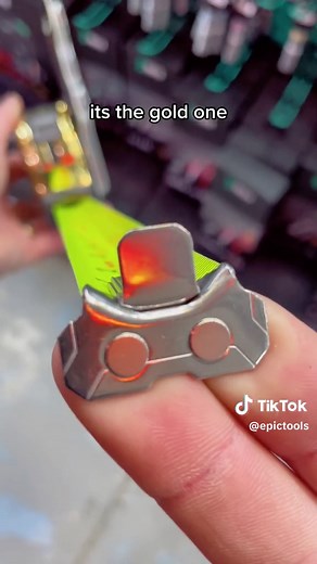 Limited Edition #Komelon 8m/26ft #Gold coloured #Tapemeasure with Hi-Viz Blade, Available at #Epictools Link Above #tools #tape #tool #Bling 🤑