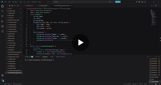 #codesoft #java #internship #studentmanagement #task5 #codingjourney #learning | Balasaranya Suresh
