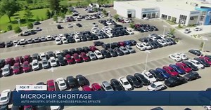 Microchip shortage keeps finished cars in park