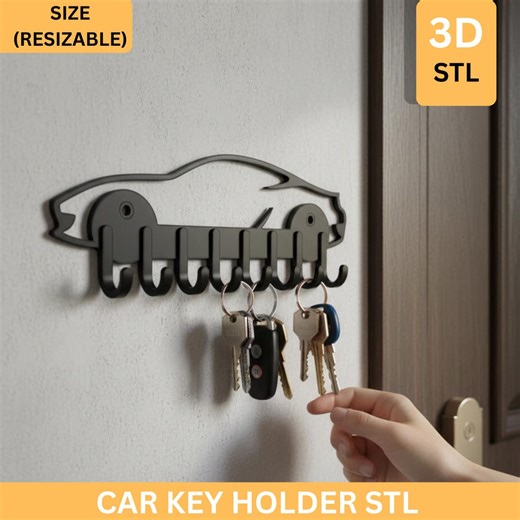 Car Keyholder STL | Father's Day Gift - Keyrack 3d Print - Etsy