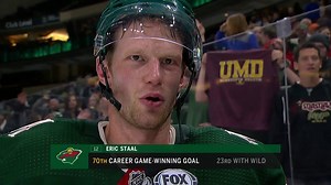 ⭐ Staal-Star. ⭐ Eric Staal takes Kevin Gorg through his game-winning goal that gave the Minnesota Wild their first overtime victory of the season. | FanDuel Sports Network North
