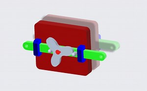 CREO—自底向上装配由3个椭圆组成的凸轮滑杆机构