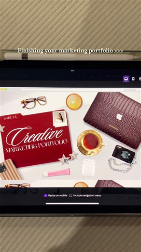 Did your porfolio help you land a job? 👀 #marketing #girlsinmarketing #fyp #creative #portfolio