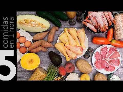 5 COMIDAS EN 1 HORA | Para comer toda la semana